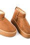 Aurora Women's Thick Soled Ankle Boots with Feather Inside - Brown - 6