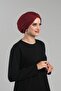 Burgundy Practical Ready-To-Wear Hijab Bonnet Sandy Pleated Loose 2121_16 - 3