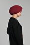Burgundy Practical Ready-To-Wear Hijab Bonnet Sandy Pleated Loose 2121_16 - 4