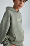 Zvonko boy's 100% cotton Hooded elastic waist light green bottom-top set - 5