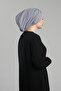 Gray Practical Ready-To-Wear Hijab Bonnet Sandy Gathered Loose-Fitting 2119_15 - 5