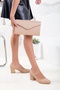 Women's Classic Short Stiletto and Bag Set Dark Skin