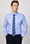 Men's Slim Fit Slim Fit Long Sleeve Non-Iron No-Iron Blue Shirt - 3