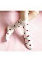 Women's Heart Patterned Cream Soft Long Socks - 2