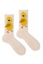 Unisex Organic Cotton Foot Sole Chicklet Chic Socks Containing Double Floor Towel