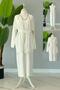 Cotton Knitwear Dress Cardigan Set