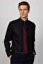 Men's Slim Fit Slim Fit Long Sleeve Non-Iron No-Iron Black Shirt - 4