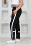 Unisex Children's Scuba Fabric Slim Trousers with Elastic, Flexible Tape Detailes - 2