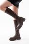 812-301 Brown Stretch Back Zipper Casual Women's Boots