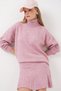 15891 Sweater Skirt Knitwear Two-Piece Set - Pink - 4