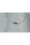 Blue Stone Luck Eye Beads Stainless Steel Charm - 5
