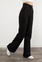 Pink High-Waist Black Jeans Pants Black Loose Jeans Stretchy Stretch Fabric Palazzo Loose - 2