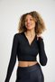 Finger Crop with Long Sleeve - Zipper - Fishing Neck Crop - 5