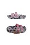 Women's Pink-Floral Double Buckle Non-Slip Sole Daily Walking Slippers