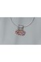 Stainless Steel Charm with Cream Color Eternity Marked Heart Figure - 3