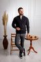 Zippered Half Turtleneck Black Knitwear Sweater