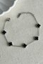 Steel 17+5 cm Mini Clover White Women's Bracelet Women's Steel Bracelet - 6