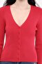 Women's Fuchsia Long Sleeve Buttoned Crispy Cardigan - 6