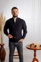 Zippered Half Turtleneck Black Knitwear Sweater - 3