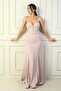 Women's Strapless Lace up Back Lining Underwire Long Fish Evening Dress - 3