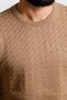 Interview Wraps 0 Collar Knit Pattern Camel Knitwear Sweater - 8
