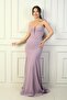 Women's Strapless Lace up Back Lining Underwire Long Fish Evening Dress