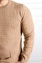 Interview Wraps 0 Collar Knit Pattern Camel Knitwear Sweater - 6