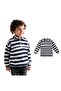 Striped Polo Neck Boys' Fleece Sweatshirt - 3