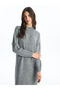 Lcw Vision Anthracite High Collar Plain Long Sleeve Women's Knitwear Dress - 2