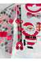 Girls Boys New Year Christmas New Year Santa Plaid Santa Claus Pattern Pajamas Set - 2