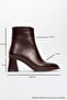 Alba Burgundy Skin Women's Thick Heeled Boots - 4