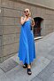 Blue Raby Adjustable Strap Relaxed Fit Women's Midi Dress - 3