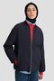 معطف بومبر مضلع باللون الأزرق الداكن - 24kd7522 - 2