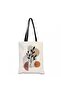 White Cloth Bag with Black Strap 34x37 Hk2233