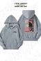 Berserk Griffith and Guts Anime Print - Zip-Up Hooded Grey Cardigan (2 Thread)