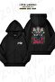 Babymetal Tour Back Printed - Zippered Hooded Black Cardigan (2 Thread)