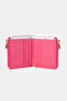 9733 Genuine Leather Double Zipper Special Design Magnet Women's Wallet Pink - 5