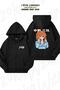 Miku Nakano Girls Manga - Back Printed Oversize Black Cardigan (2 Thread)