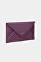 9755 Genuine Leather Special Design Magnetic Large Size Women's Envelope Wallet Purple - 5