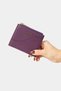 9733 Genuine Leather Double Zipper Special Design Magnet Women's Wallet Purple - 8