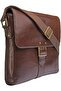 Vespucci 02 Medium Leather Messenger Bag for Men - Genuine Brown Leather - 2