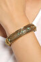 Colorful Stone Handcuffs and Wooden Colorful Beads Bracelet Bundle - 3