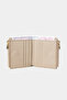 9733 Genuine Leather Double Zipper Special Design Magnetic Women's Wallet Beige - 4