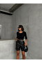 Belted Leather Shorts - Black |   F1497 - 3