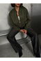 F Suede Coat - Khaki | |   F1809 - 3