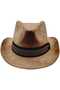 Unisex Nubuck Cowboy Trilby Hat - 2