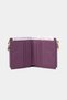 9733 Genuine Leather Double Zipper Special Design Magnet Women's Wallet Purple - 5