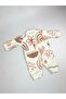 Floral Printed 3-Piece Baby Girl Jumpsuit - 4