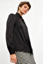 Black Scarf Satin Shirt - 6