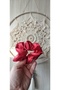 Red Satin Buckle Scrunchie - Henna, Engagement, Wedding